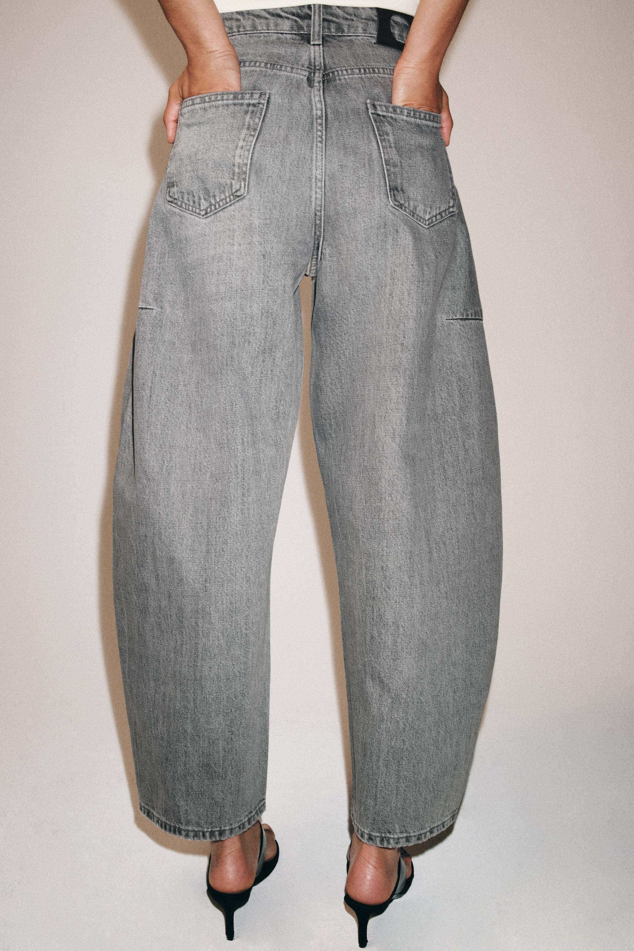 ZW COLLECTION MID-RISE ANKLE BALLOON JEANS